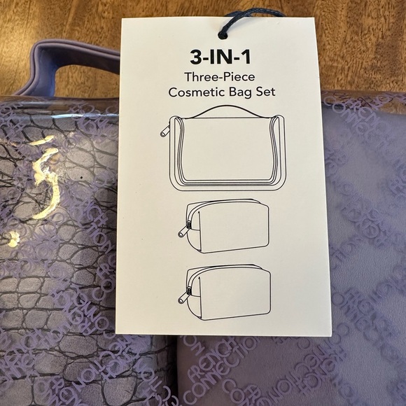 French Connection® women’s Three Pack OPHELIA CROCO COSMETIC SET - Picture 9 of 12